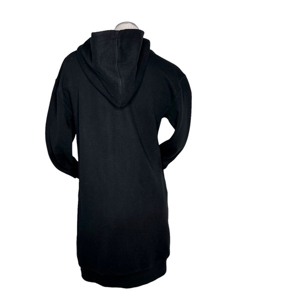 WHO WHAT WEAR Long Sleeve Black Longevity Hoodie Dress Women's Size XS - Picture 9 of 16